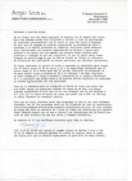 Comentarios de Sergio León a Eduardo Carrasco sobre filmación de conciertos