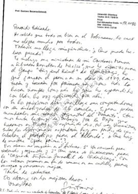 Comentarios de Gustavo Becerra sobre su trabajo composicional