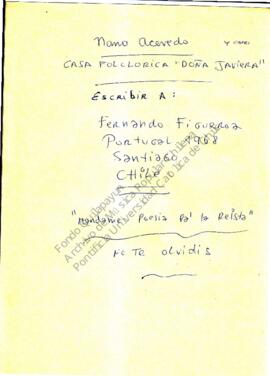 Envío de datos por Nano Acevedo