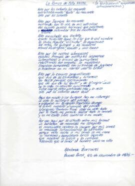 Poema de Abelardo Barreiros a Quilapayún