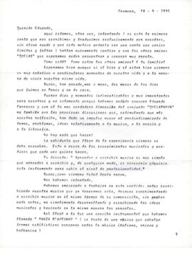Comentarios a Eduardo Carrasco sobre música