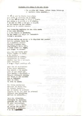 Poema de Osvaldo Páez Boggione titulado “Plegaria por Chile y su Pueblo”